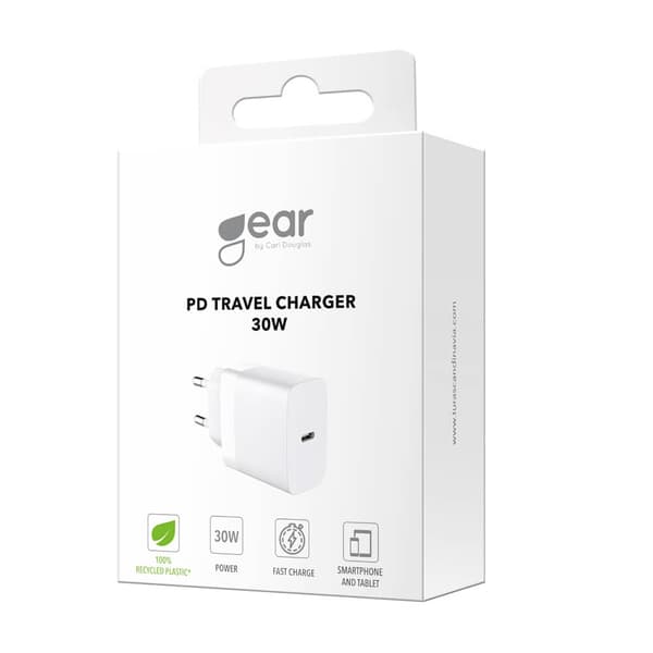 Gear Lader 220V 1xUSB-C PD/PPS 30W Hvit