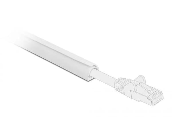 DeLOCK Cable Duct Mini self-closing self-adhesive 15x11mm 1m white