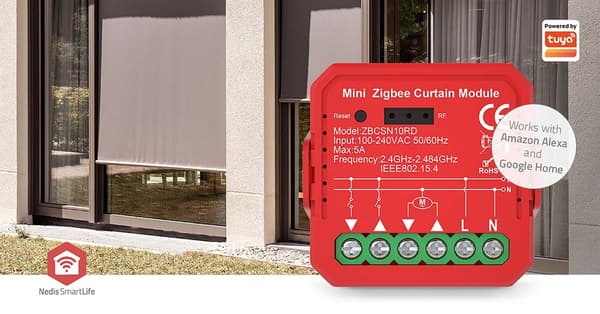 Nedis SmartLife indbygget modul | Zigbee 3.0 | Skodder/persienner | 1000 W | Terminalforbindelse | App tilgængelig til: Android™ / IOS