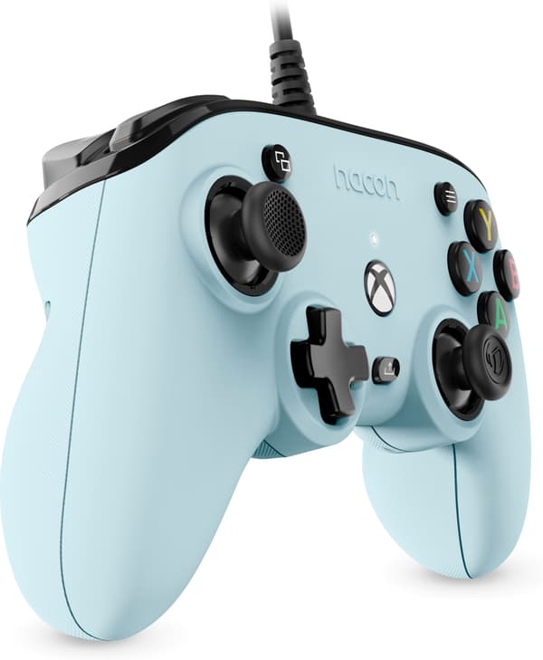 Nacon Pro Compact trådbunden spelkontroll, ljusblå, Xbox / PC