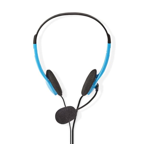 Nedis PC headset | On-Ear | Stereo | 2x 3.5 mm | Vikbara Mikrofon | Blå