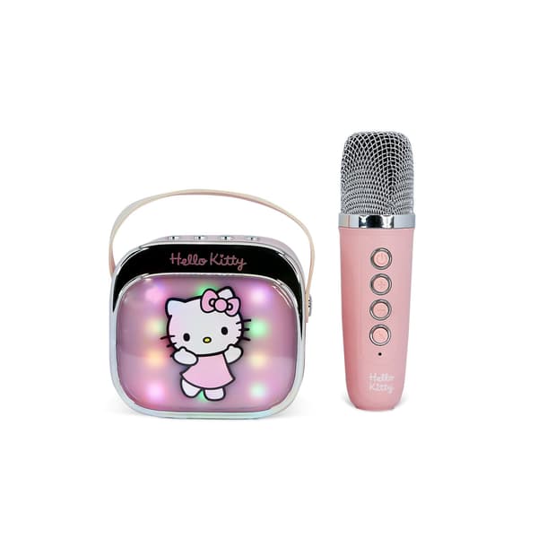 HELLO KITTY Karaoke Kaiutin Mikrofoni  Hello Kitty LED