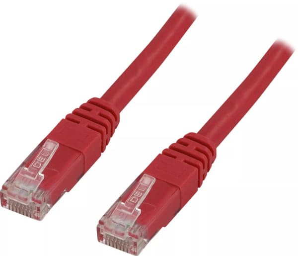 DELTACO UTP Cat6 patchkabel 0.5m, röd (TP-60R)