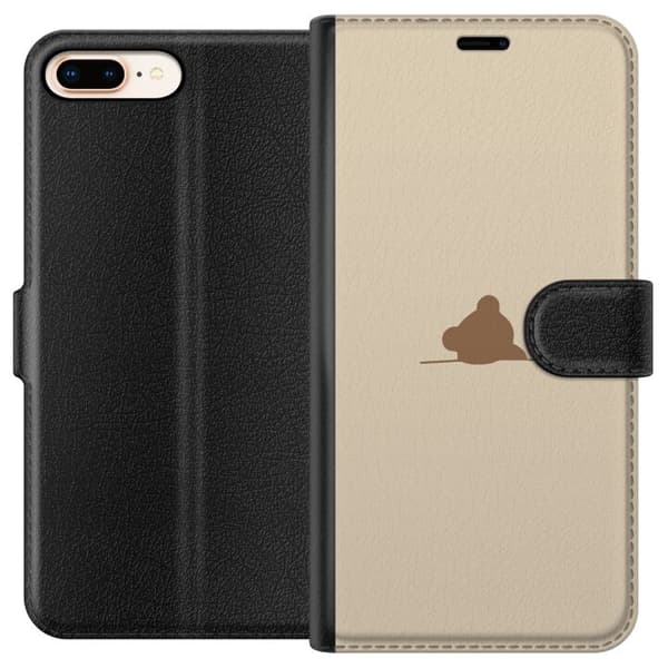 Tegnebogsetui til Apple iPhone 7 Plus med Nalle motiv