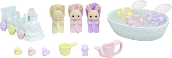 Sylvanian Families Badetoalett til trillingene