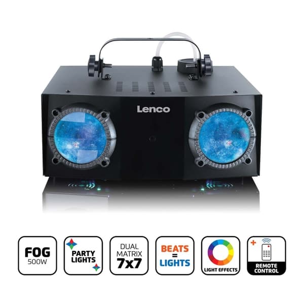 Lenco Dual Matrix party LED-ljus och dimmaskin