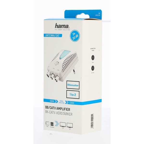 Hama Antenneforstærker 2x 22dB Justerbar