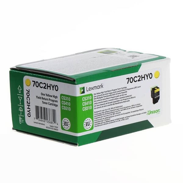 Lexmark Toner 70C2HY0 702 Keltainen High Yield, Return