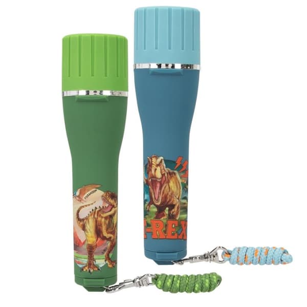 Dino World Lommelygte med timer - ass. ( 0412641 )