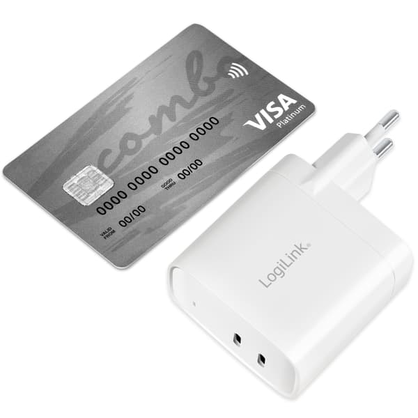 LogiLink USB-lader 2 x USB-C PD 40W GaN