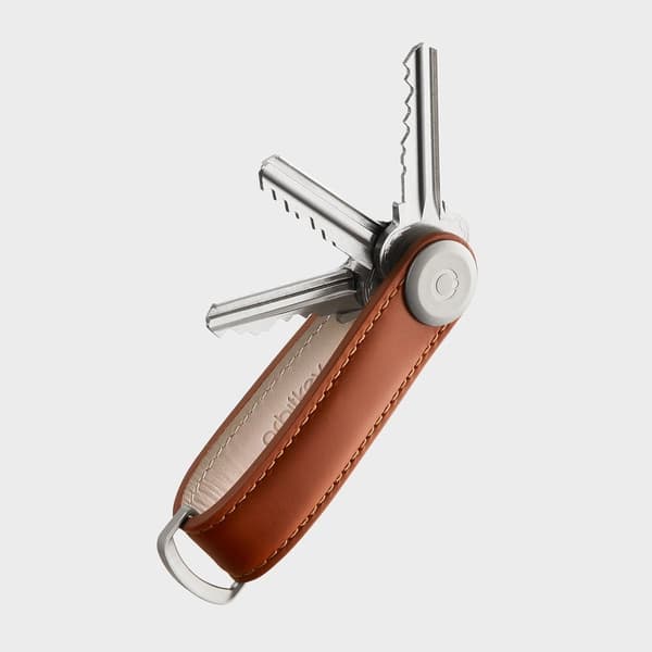 Orbitkey Nøgleholder i læder - Cognac/Tan