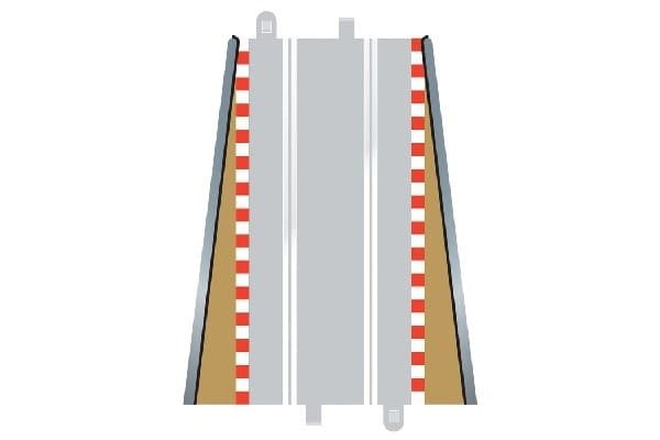Scalextric Grenser og barrierer - inn-/utkjøring (for C8205)