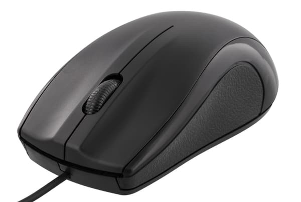 DELTACO kablet optisk mus, 3 knapper med scroll, 1200 DPI, svart