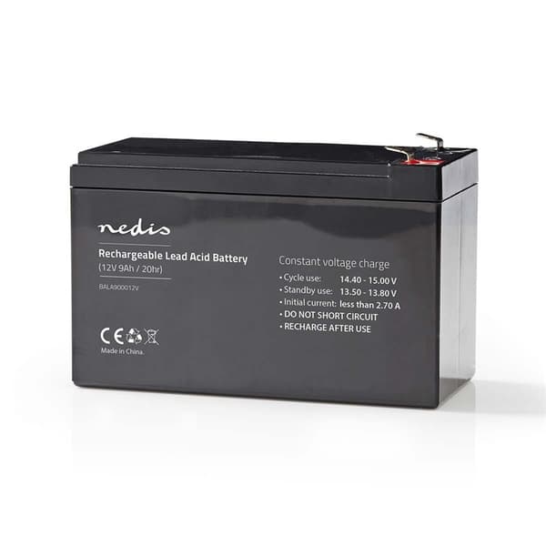 Nedis Oppladbart blybatteri | Oppladningsbar | 12