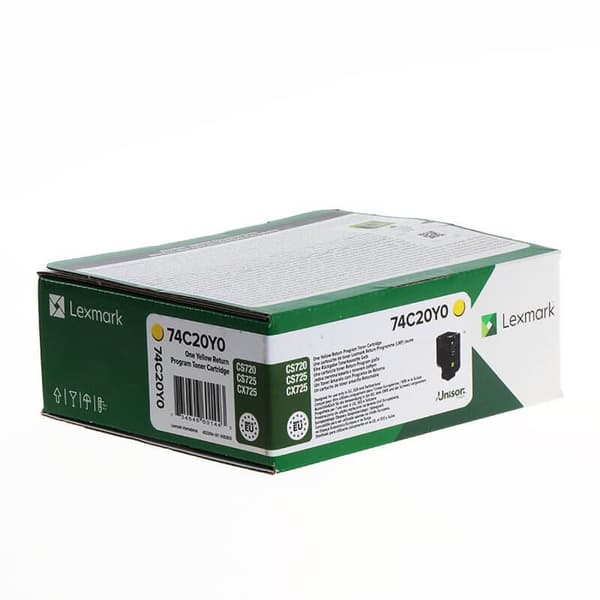 Lexmark Toner 74C20Y0 Gul, Return