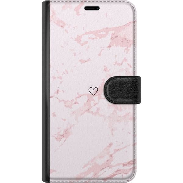 Tegnebogsetui til Apple iPhone 7 Plus med Rosa Hjerte motiv