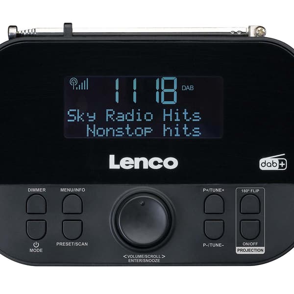 Lenco DAB+, FM-klokkeradio med projeksjon