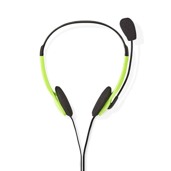 Nedis PC-headset | On-Ear | Stereo | 2x 3.5 mm | Fold-væk-mikrofon | Grøn