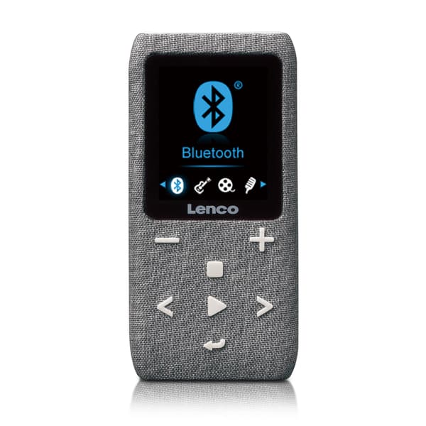 Lenco MP3/MP4-spelare med Bluetooth® 8 GB Micro SD-kort Grå