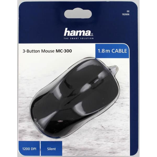 Hama Mus MC-300 Optisk Sort