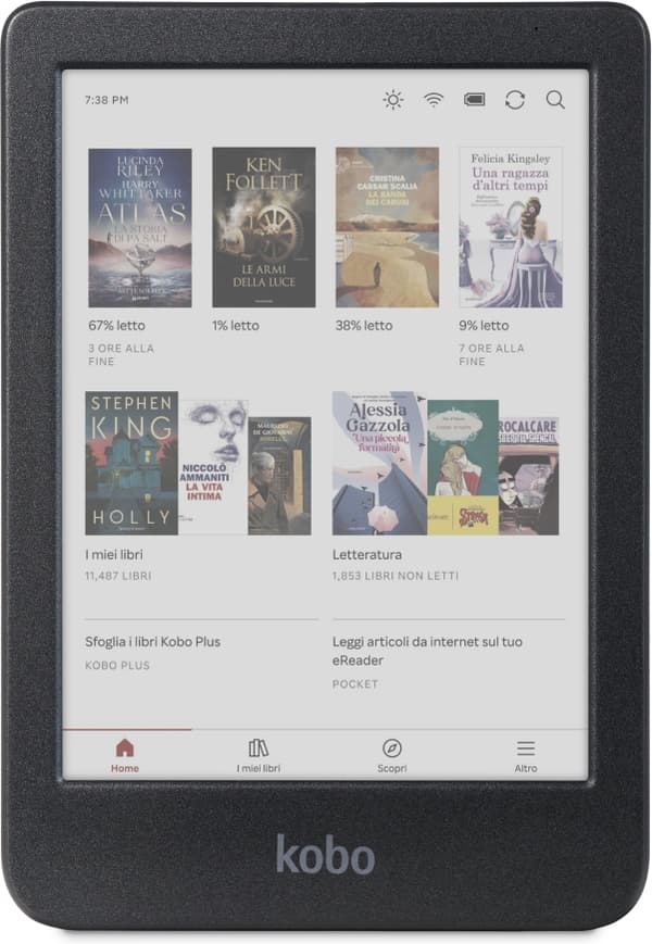 Kobo Clara Colour 6" -e-kirjojen lukulaite, musta