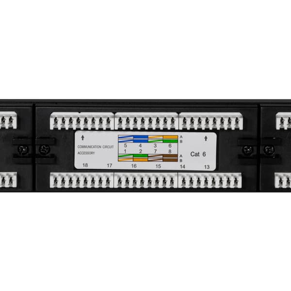 LogiLink Patchpanel 24-portar Cat6 för 19" rack U1 Svart