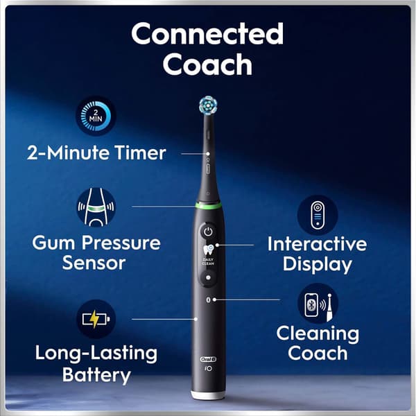 Oral B Eltandborste iO6 Black Lava, 1 Extra Refill
