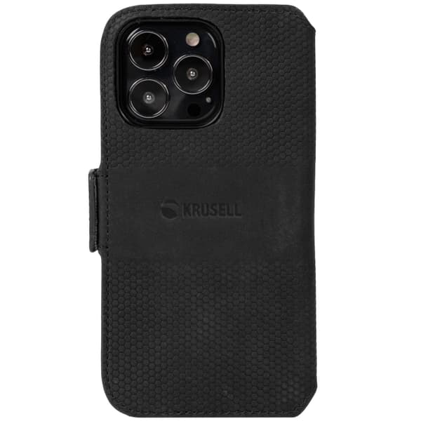 Krusell Nahka Puhelin Lompakko iPhone 13 Pro Musta