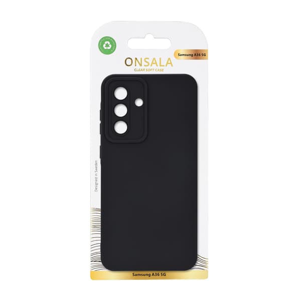 Onsala Mobilcover Samsung A36 5G Silikoneeffekt Sort