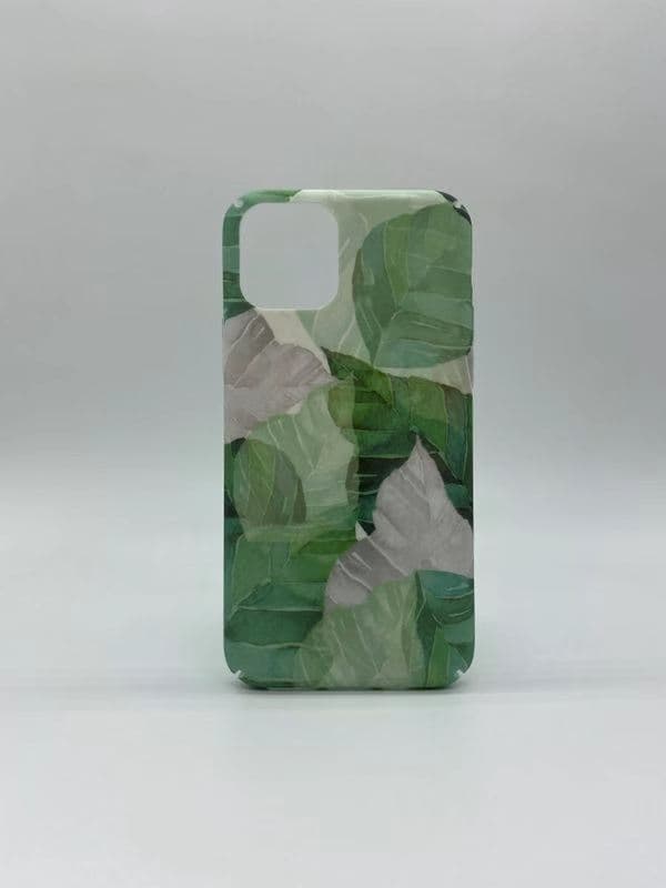 Marmor-etui med grønn jungel til iPhone 11 Pro Max