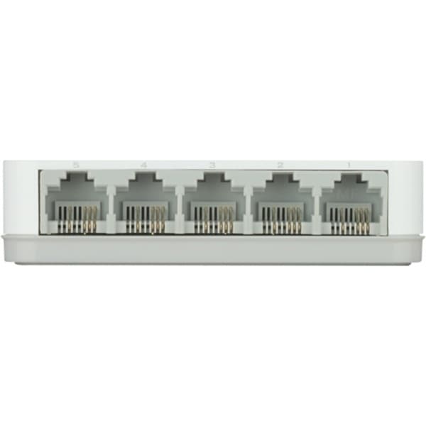 D-link 5-Port Ethernet Easy Desktop Switch, 5-port 10/100Mbps, hvid