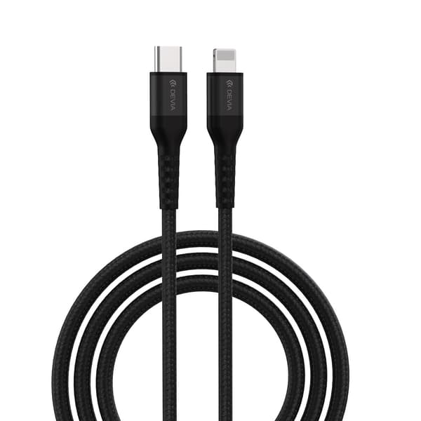 Devia kabel Gracious EC409 PD USB-C - Lightning 1,5 m 3A svart