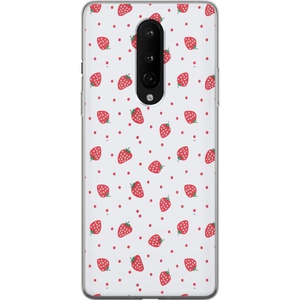 Mobildeksel til OnePlus 8 med Jordbær motiv