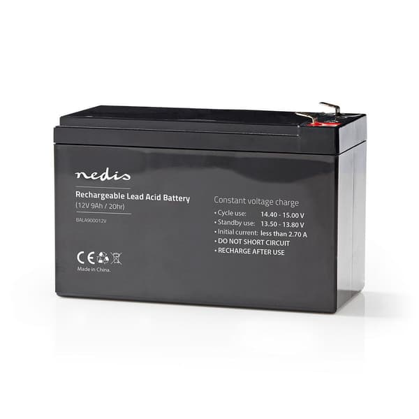 Nedis Oppladbart blybatteri | Oppladningsbar | 12
