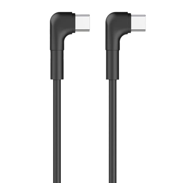 Maxlife MXUC-09 Kulmakaapeli USB-C - USB-C, 1m, 60W, musta