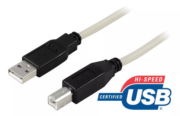 DELTACO USB 2.0 kabel Typ A hane - Typ B hane 3m (USB-230)
