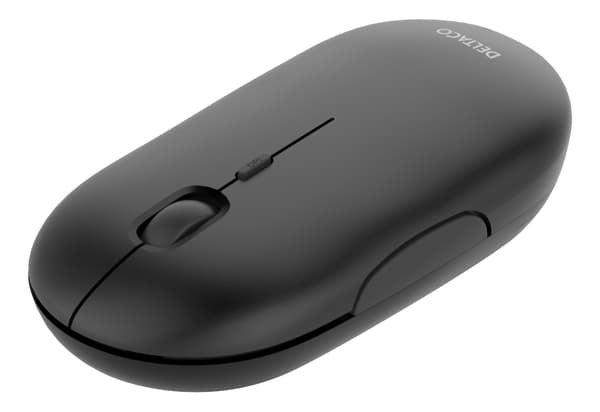 DELTACO Wireless office silent mouse, flat shape design, USB receiver