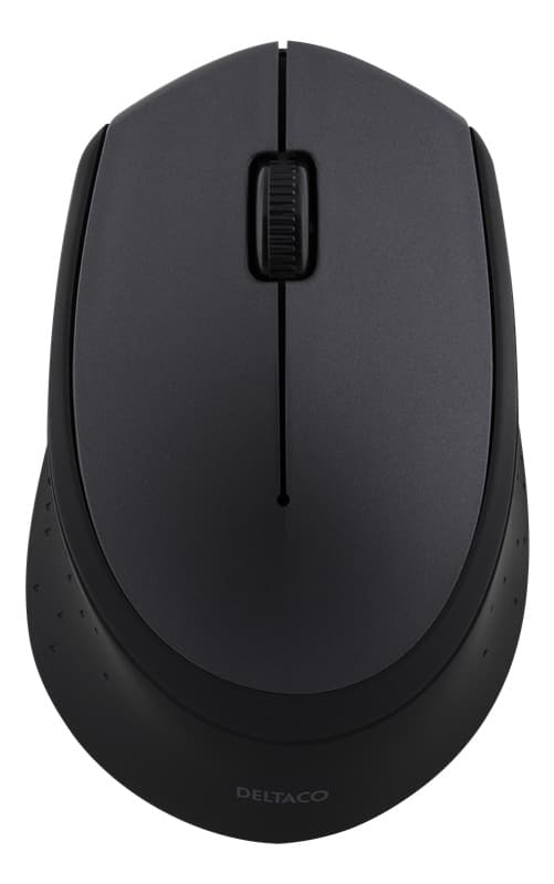 DELTACO trådløs optisk mus 2,4 GHz, 3 knapper med scroll, 1.200 DPI, U