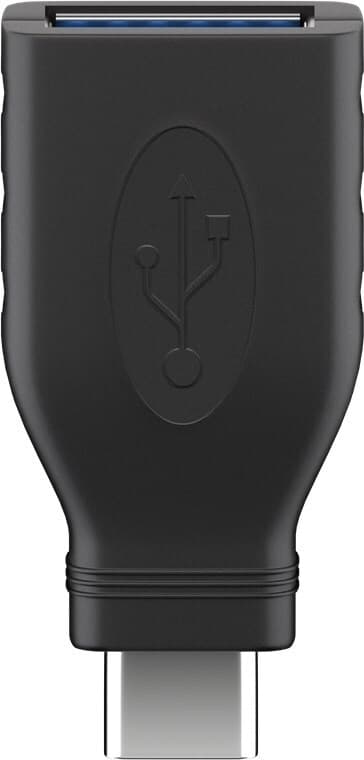 Goobay USB-A - USB-C 3.0 OTG -adapteri, musta
