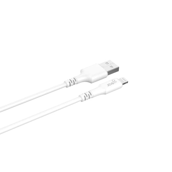 Gear Rund Laddkabel Lightning till USB-A 2m Vit MFI