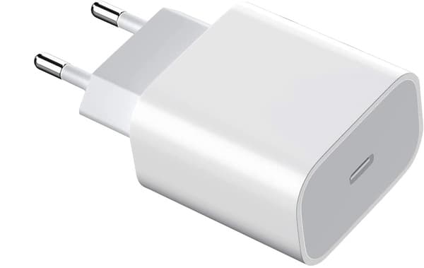 2-pakningslader for iPhone/Android 20W med USB-C til Lightning og USB-C - hurtiglader