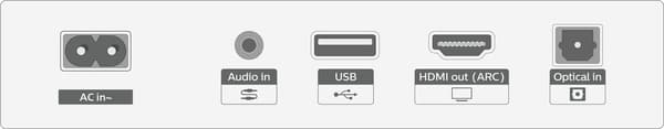 Philips TAB5109 2.0 Soundbar-ljudsystem