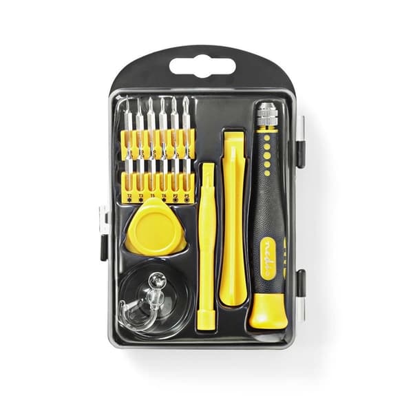 Nedis Telefon / Tablet Reperations Sæt | 17-in-1 | PC / Smartphone / Tablet | ABS / Metal | Philips bits | Slidsede bits | Pentalobe bits | Tri-wing b