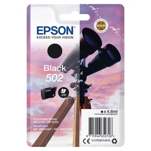EPSON Blæk C13T02W14010 502XL Binoculars Sort