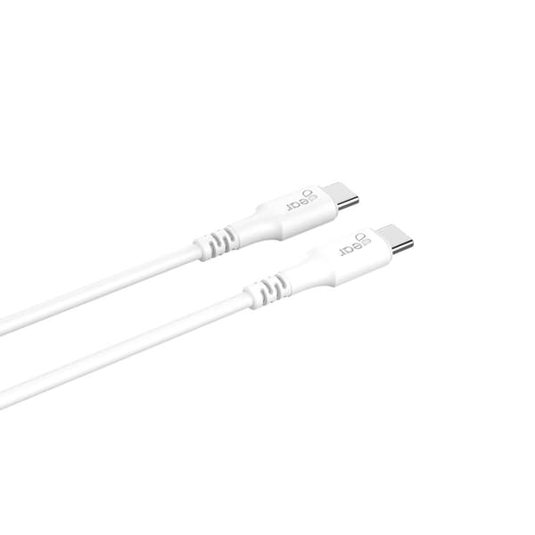 Gear Laddkabel USB-C till USB-C 2.0 0.5m Kabel Vit