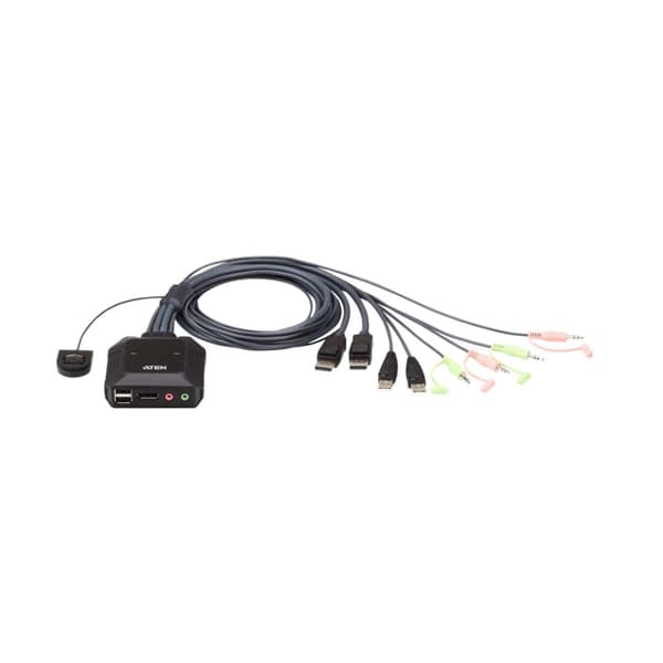 Aten CS22DP 2-Väylä KVM Switch Musta
