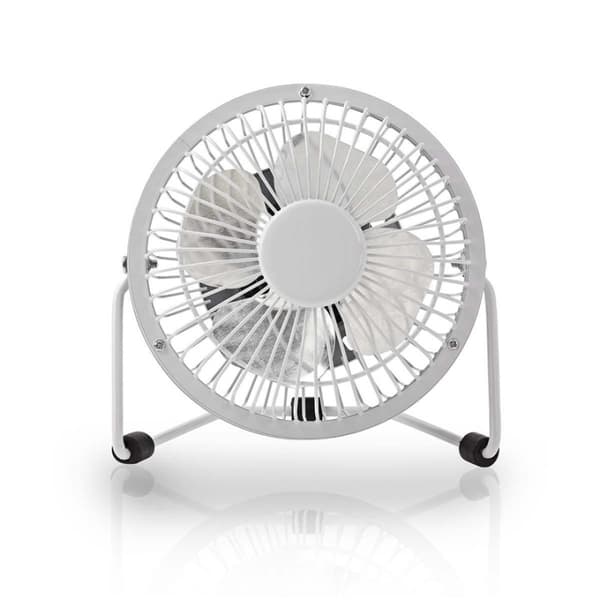 Nedis Bordsfläkt | USB ström | Diameter: 100 mm | 3 W | 1 hastighetsinställning | Vit