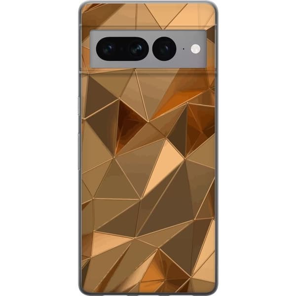 Mobilskal till Google Pixel 7 Pro med 3D Guld motiv