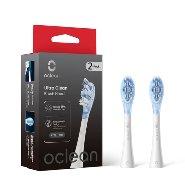 Oclean Børstehoveder Ultra Clean 2-Pak Hvid
