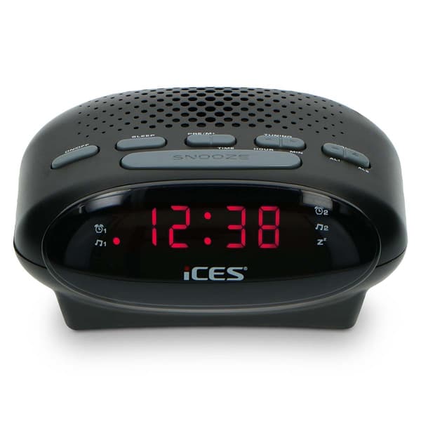 ICES Klockradio Svart